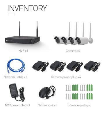 China PAN-TILT Factory Supply CCTV Video Surveillance Wifi 8channel 1080P Wireless Security Camera With Audio for sale