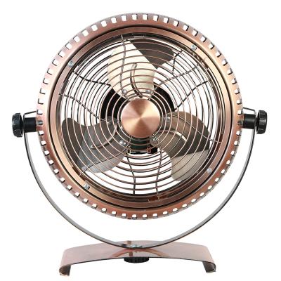 China AIR COOLING Modern 8 Inch Mini Metal Fan Single Table Fan Desktop Fans With 3 Metal Blades for sale