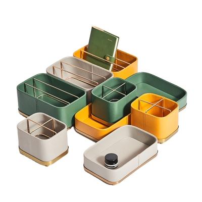 China 2021 new promotion desktop storage box desktop colorful high quality metal material for sale