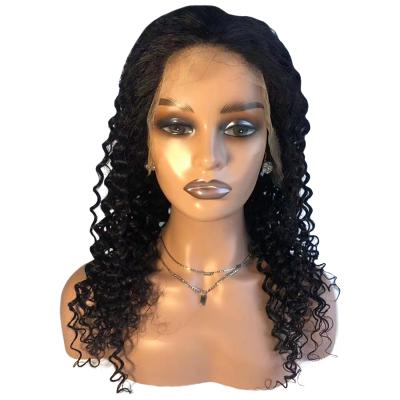 China Deep Curly Lace Frontal Wig HD Brazilian Hair Lace Frontal Wigs 100% Deep Curly Hair Lace Front Wigs Preplucked Hair RUBE for sale