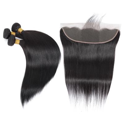 China Straight Cuticle Aligned Hair Band With Bundles RUBE 100% Malaysian Straight Virgin Hair Hair for sale