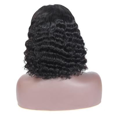 China Wholesale Deep Wave Cuticle Aligned Human Hair Deep Wave Hairline Brazilian Bob Lace Front Wigs 100% Natural Hairline for sale