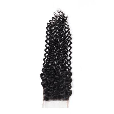 China Water Wave Lace Closure Water Lace Closure Hair Raw Indian Hair 4x4 Lace Closure 100 Hair RUBE for sale