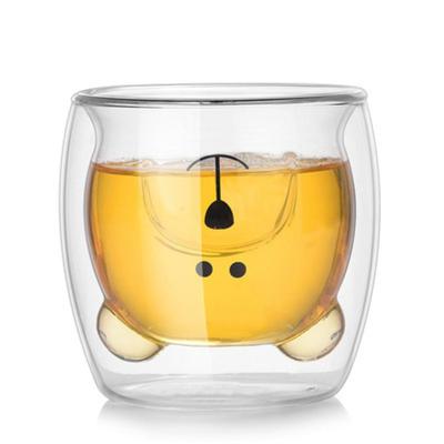 China Eco Friendly Firendly Handmade Borosilicate Double Walled Luxurious Tea Glass Mug 250ml for sale