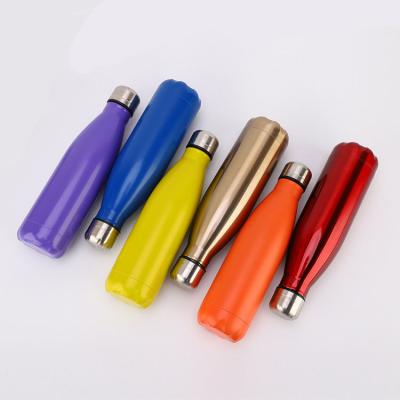 China 2020 PORTABLE Hot Selling Cola Shape Stainless Steel Water Bottle Rubber Coated Keep Hot And Cold Leak Proof Promotional Gifts for sale