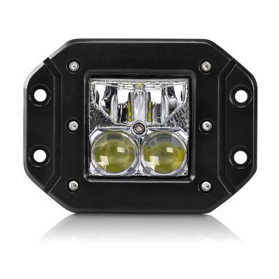 China 3 Inch Square 2 Tier 40W Offroad Car Flush Mount Truck 4x4 LED Aluminum Housing Offroad Light for sale