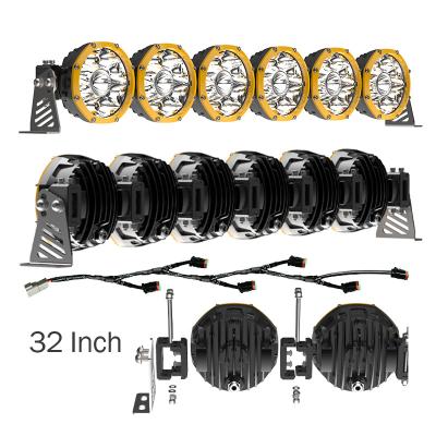 China Bottom Roof 32Inch Spot Beam 4x4 LED Die-cast Aluminum Housing Combo Off-Road Light Bar For UTV ATV Trucks for sale