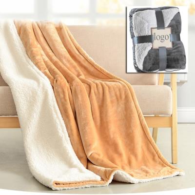 China Ultra Soft Cashmere Velvet Microfiber Anti-pilling Warm Sherpa Throw Blanket for sale