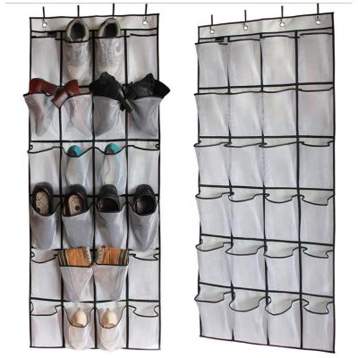 China Sustainable Door Wall Wardrobe Mounted Polyester Mesh Pocket Hanging Organizer Net for sale