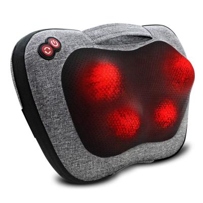 China Economic Factory Neck Back Neck Directly With Heat Gifts For Women Men Electric Shiatsu Shoulder Massager Deep Kneading Pillow for sale