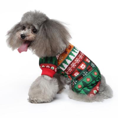 China 2021 Hot Selling Fashion Tiktok Christmas Dog Clothes Pet Clothes Snow Green Cosplay Festival Pet Costume Christmas Dog Clothing for sale