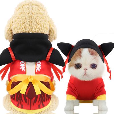 China Wholesale Fashion New Design Pet Accessories Pet Custom Cotton Nezha Cosplay Dog Clothes Logo Dog Clothing High Quality Pet Clothes for sale