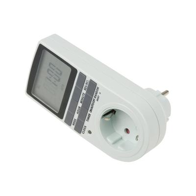 China 7 Days 24 Hours EU Time Switch LCD Wall Display Super Weekly Programmable Digital Electric Wall Power Socket Plug-In Timer Switch for sale