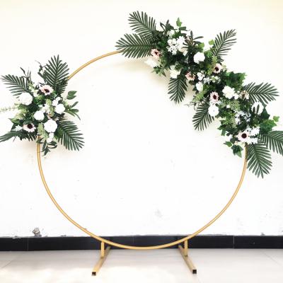 China A-1086 Strong Gold Diameter 1M 1.2M 1.5M 1.8M 2M 2.4M Round Metal Ring Stand Wedding Backdrop Decoration for sale