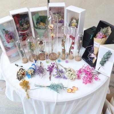 China Wholesale Hot Sale Natural Dried Floral Mini Glass Preserved Dried Flower L098 Customized Wishing Bottle Gift for sale