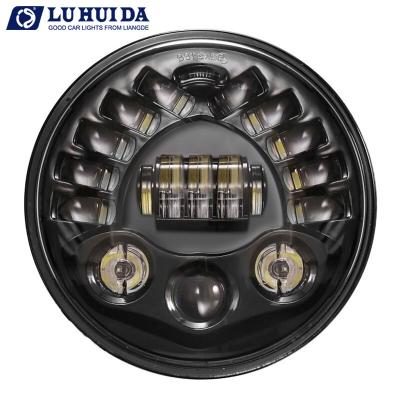 China Seven Inch Aluminum Lamp Around High Low Angel Eye Motorcycle Headlights For Jeep High Power Beam LED Headlight Car Light for sale