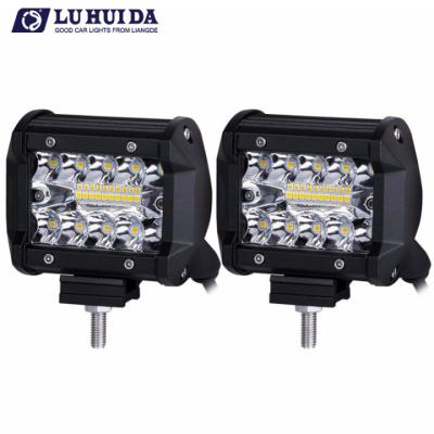 China Offroad Truck Accessories Laser Die Cast Aluminum Housing Double Row Led Light For Car Led Fog Light 4 Inch Spot LED 60w Led Work Light Lamp for sale