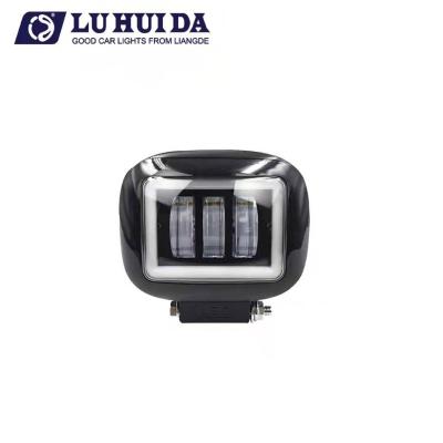 China 4 Inch Universal Angel Eyes Wholesale Led Spotlight Work Light Motorcycle Led Fog Light 4x4 Driving Car Boat Led Lamp LD-CREE-30W-A1 for sale