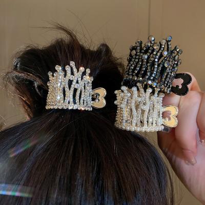 China Small Grab Hair Clip Fashionable Crown Love Clip Light High Luxury Pungent Ponytail Fixed Personality Hai Accessories Soft Artifact for sale