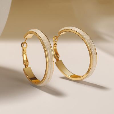 China TRENDY Light Luxury Metal Large Circle Earring High-end Sense Retro Earrings Women's Simple Female Jewelry for sale