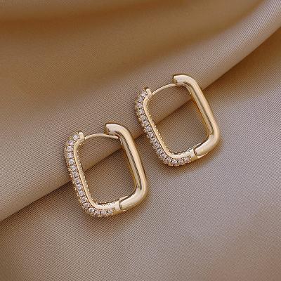 China Trendy Korean fashion new simple geometric earrings small gold women's jewelry for sale