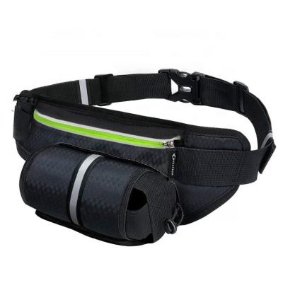 China Running Water Proof Belt Hydration Waist Pack With Water Bottle Holder For Men Women Waist Pouch Fanny Bag for sale