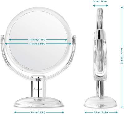 China Factory Sale Hotel Mirror Magnifying Magnifying Vanity Led Mirror Light Touch Adjusting Cosmetic Mirror for sale