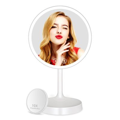 China Auxmir Lighted Dimmable LED Lighted Mirror Touch Makeup Dressing Table Mirror with 3