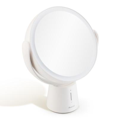 China Wholesale Lighted Double Sided Led Makeup Mirror 1x/10x Top Lighted Magnification Mirror For Sale With 5 Shine Vanity Mirror for sale