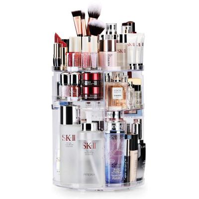 China Auxmir Rotatable 7 Layers Adjustable Revolving Cosmetic Organizer For Jewelry Cosmetic Perfume Storage Case Box Makeup for sale