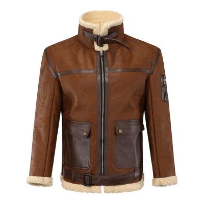 China Breathable Winter Wholesale New Product Leather Brown Men's Coat 100% Cotton Jacket for sale