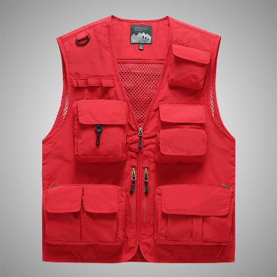 China QUICK DRY Photographer Mens Polyester Work Out Custom Utility Hunting Vest Wholesale For Men for sale