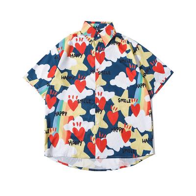 China Anti-pilling Custom Beach Party Wear Short Sleeve All Over Print Hawaiian Mens Shirts Casual beach shirt men for sale