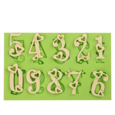 China 0-9 Viable Number Cake Decorating Silicone Candle Molds for sale