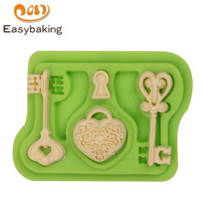 China Viable High Quality Cake Decor Keys and Pendant Silicone Mold for sale