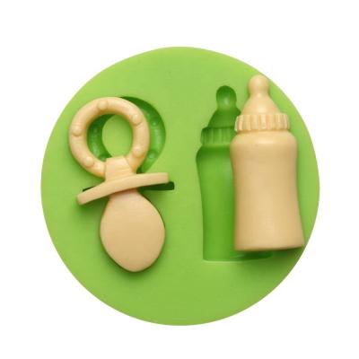 China Viable Wholesale Baby Milk Bottle Nipple Cake Silicone Fondant Molds for sale