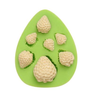 China Viable Fruit Strawberry Silicone Mold For Resin Pendant for sale