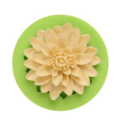 China Viable flower water lilies lotus cake chocolate candy fondant mold for sale