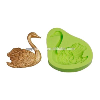 China Sustainable Eco - Friendly Cake Decorating Tools Simple Swan Silicone Soap Mold for sale