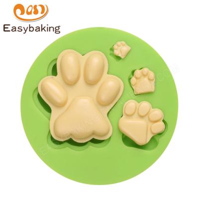 China Viable Factory Wholesale Dog Footprints Cupcake Sugarcraft Silicone Mold for sale