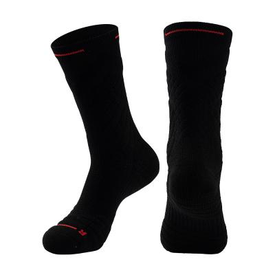 China Cotton Athletic High Quality Sports Socks Black Terry Mens Athletic Socks Custom Price Sports Socks for sale