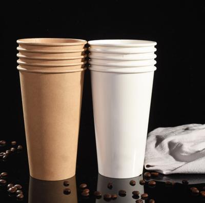 China Customized 12oz 16oz Hemp Paper Cups Disposable Biodegradable Stored Eco-Friendly Disposable Coffee Hot Paper Cup with Sleeves and Lid for sale