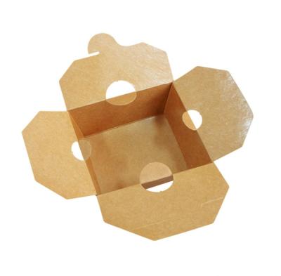 China Recyclable Craft Paper Brown White LOGO Printed Paper Noodle Boxes for sale