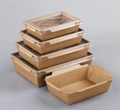 China Disposable Kraft Paper Bread Box Pastry Box Packaging With Sliced ​​Dessert Snack Box for sale