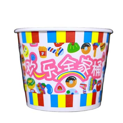 China Disposable Customized Popcorn Bucket , Fried Chicken Paper Bucket for sale