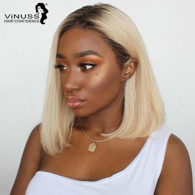 China 1B/613# Honey Blonde 4x4 Lace Closure Wigs Brazilian Hair Bob Wig Pre Plucked For Short Root 4#/613# Short Human Hair Wigs for sale