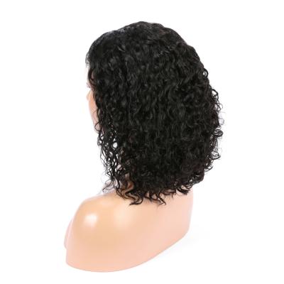 China Jerry Curl VINUSS 13x6 Short Bob Wig Raw Indian Hair Curly Lace Front Human Hair Wigs Pre Plucked With Baby Hair Wigs For Women for sale