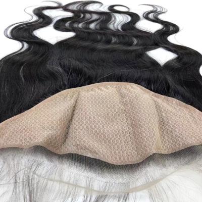 China Remy Brazilian Human Hair Light Lace Body Frontal Wave Scalp Headband Cuticle Aligned Silky Straight Brown 13x6 Fake for sale