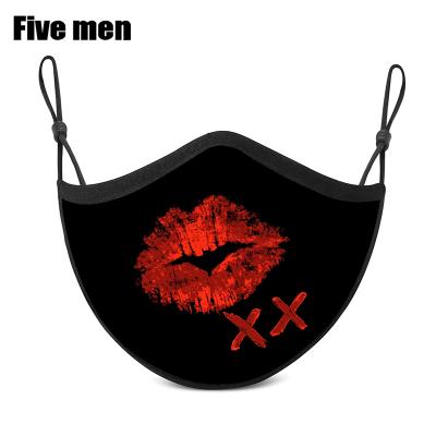 China Wholesale Breathable Men's Five Breathable Sports Use Silver Ion Personalized Custom Logo Face Cover Reusable Face Cover for sale