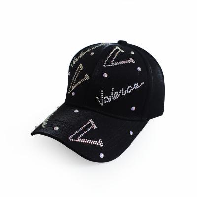 China JOINT Korean version of the new summer baseball hat can be parasol peaked net red customized logo rhinestone hat for sale